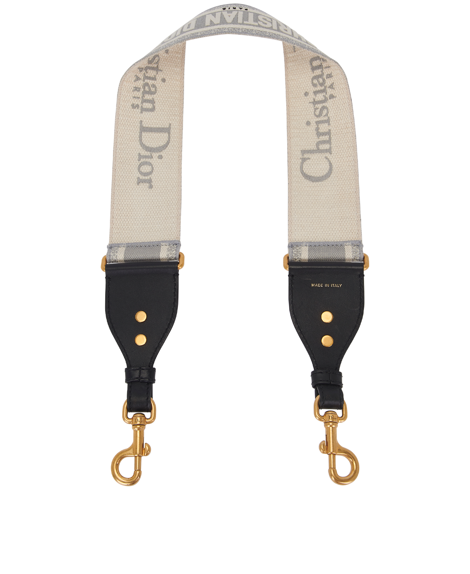 Christian Dior Bag Strap, &pound;395, Accessories, Black/Cream/Grey, Canvas, Back view